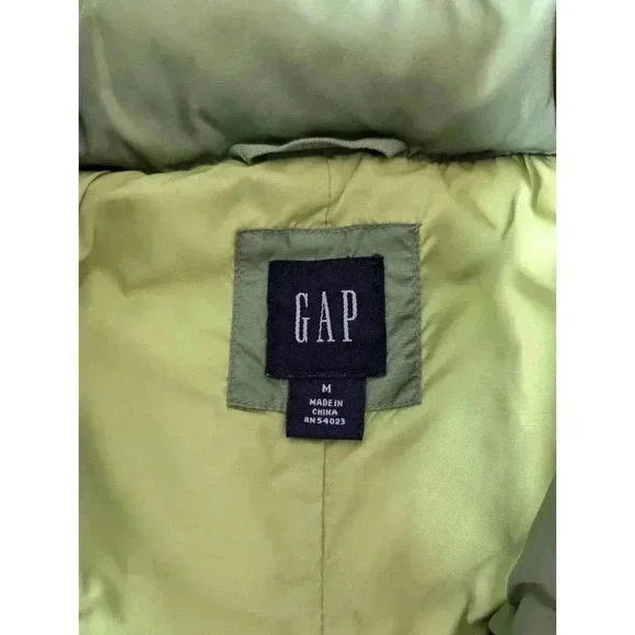 GAP Women’s Down Quilted Puffer Zip Up Vest Emerald Green Size M - Picture 5 of 10